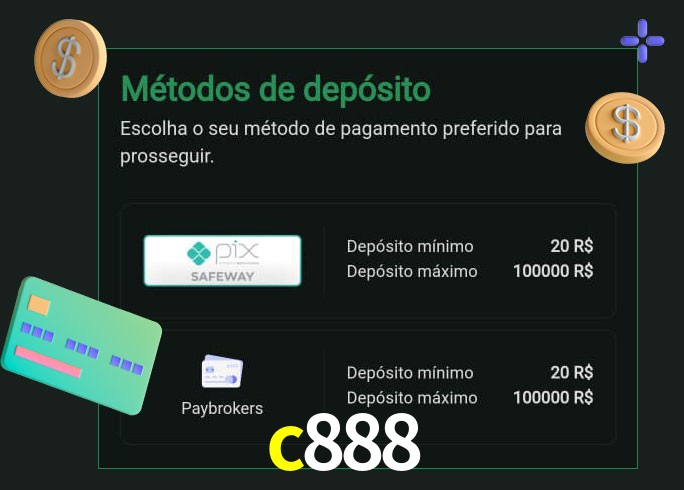 O cassino c888 oferece uma grande variedade de métodos de pagamento